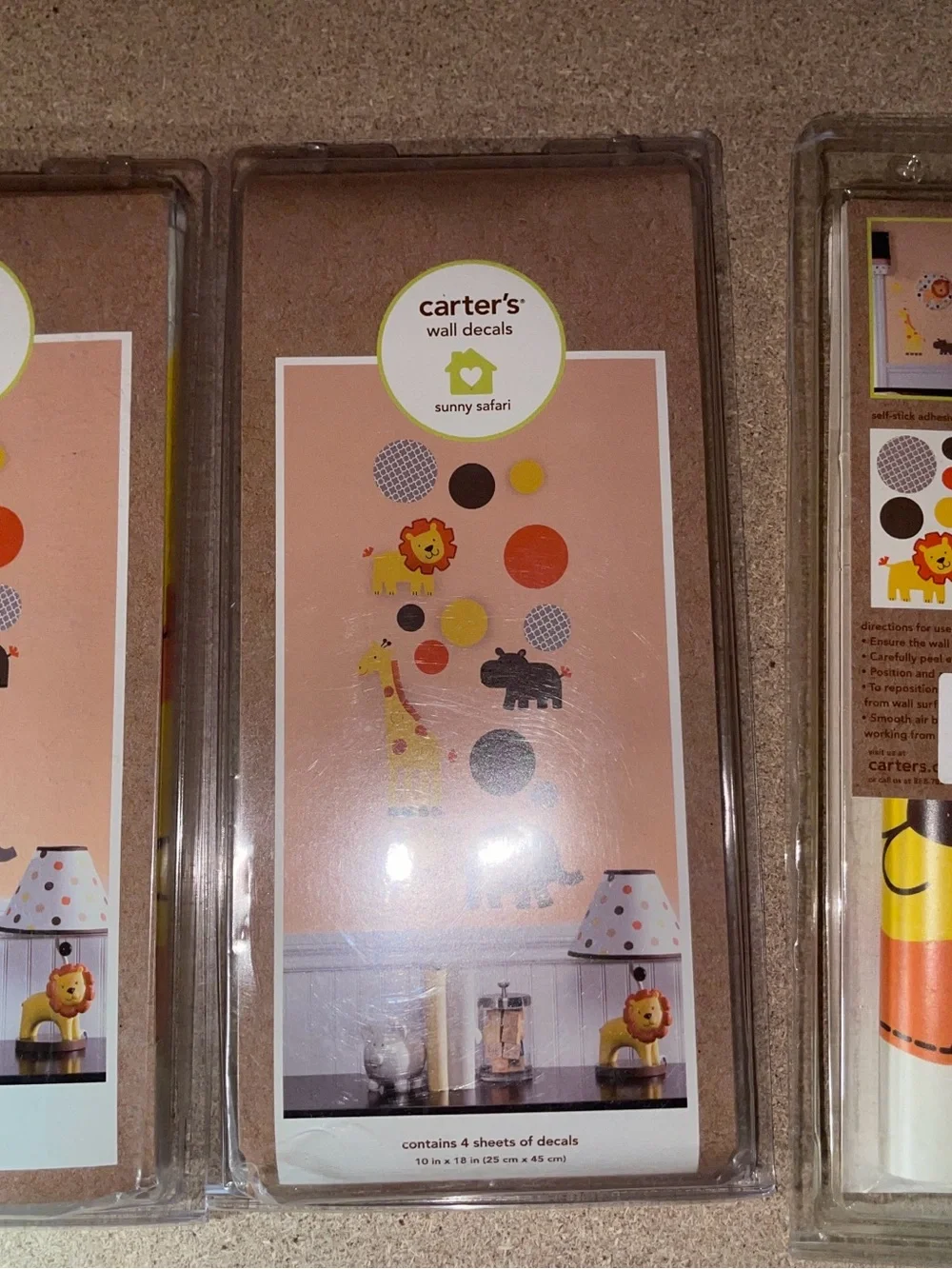 Carters sunny safari wall sticker decals